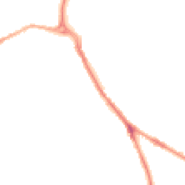 Night-time road noise heatmap for BB2 4JN