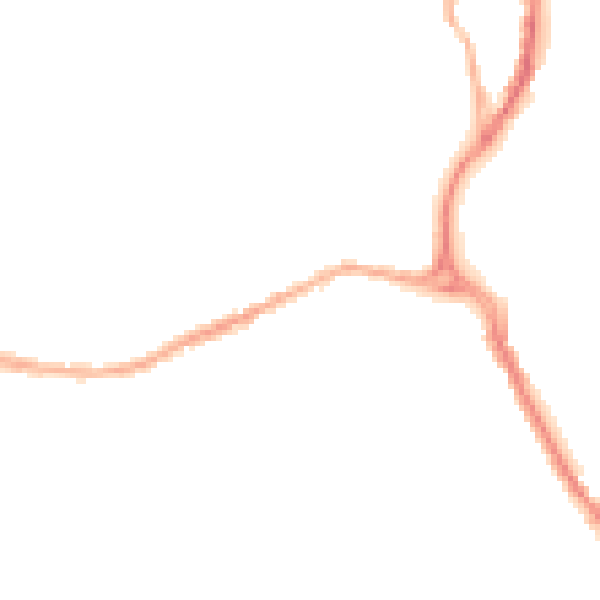 Night-time road noise heatmap for BB2 4LU