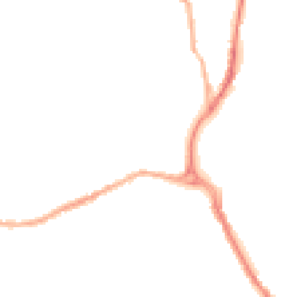 Night-time road noise heatmap for BB2 4LX