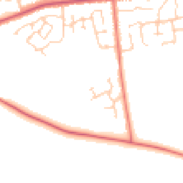 Daytime road noise heatmap for BB2 5GT