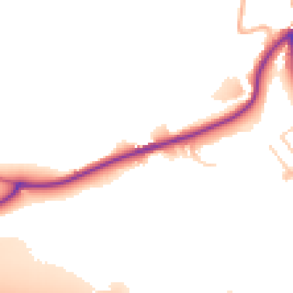Daytime road noise heatmap for BB2 5JA