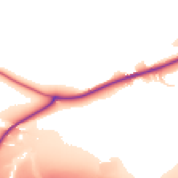Daytime road noise heatmap for BB2 5JB