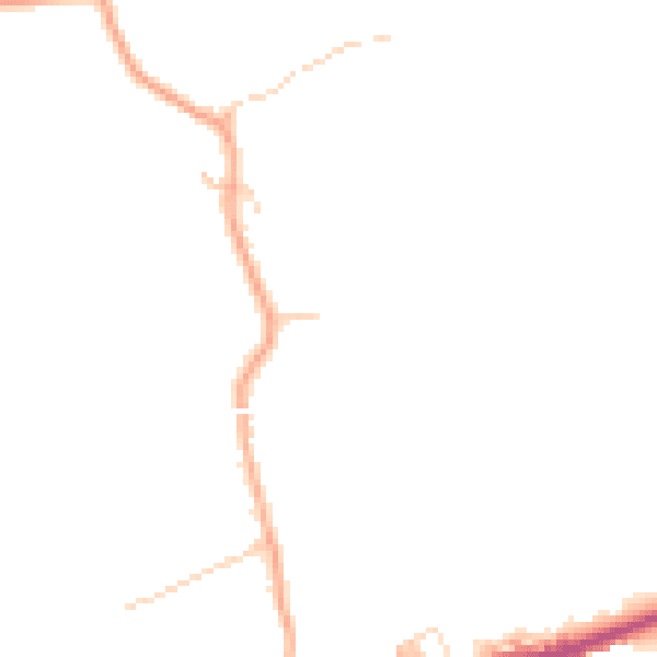 Daytime road noise heatmap for BB2 5JJ