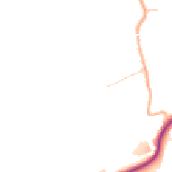 Daytime road noise heatmap for BB2 5JL