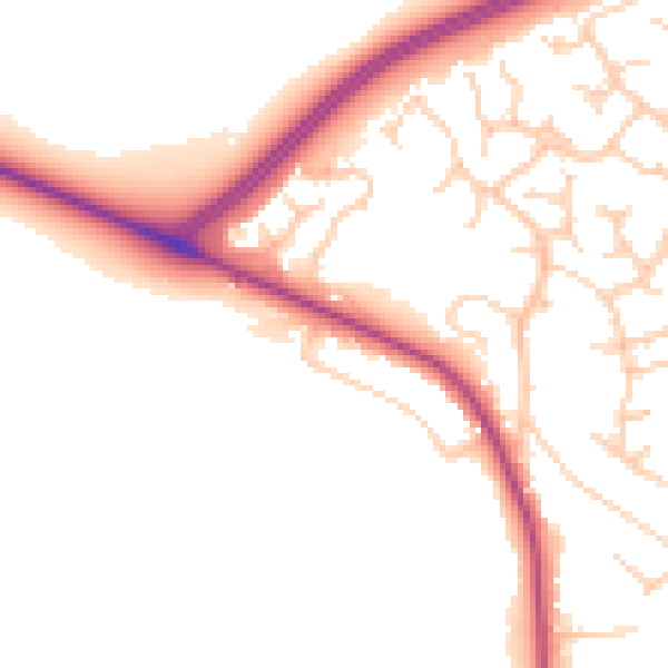 Daytime road noise heatmap for BB2 7AP