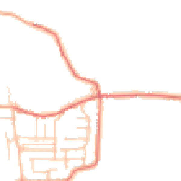 Daytime road noise heatmap for BB2 7FR
