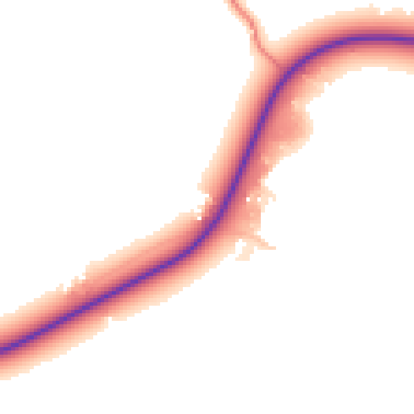 Daytime road noise heatmap for BB2 7LE