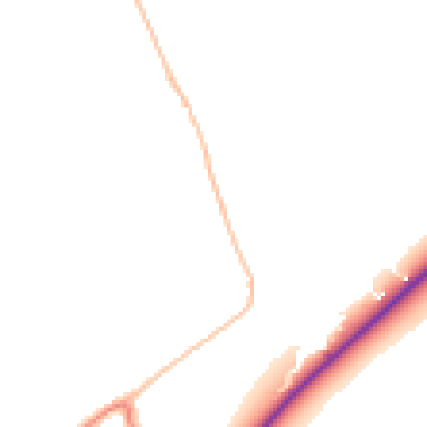 Daytime road noise heatmap for BB2 7LX
