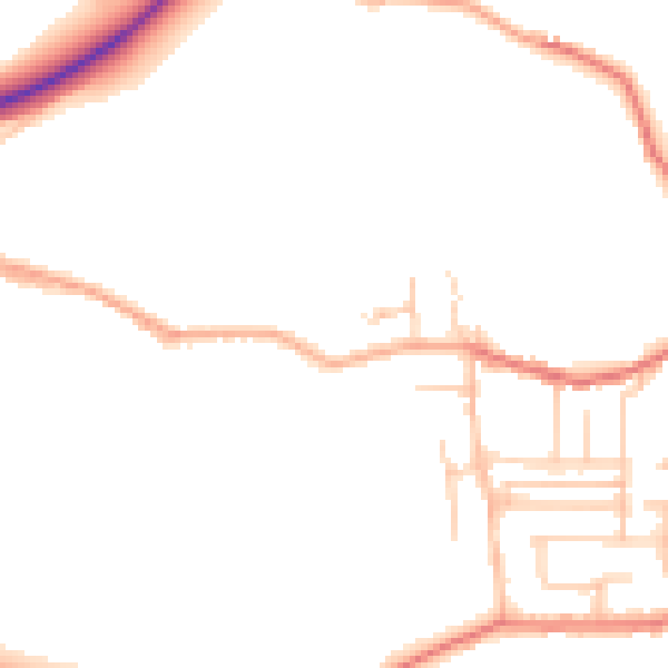 Daytime road noise heatmap for BB2 7QF