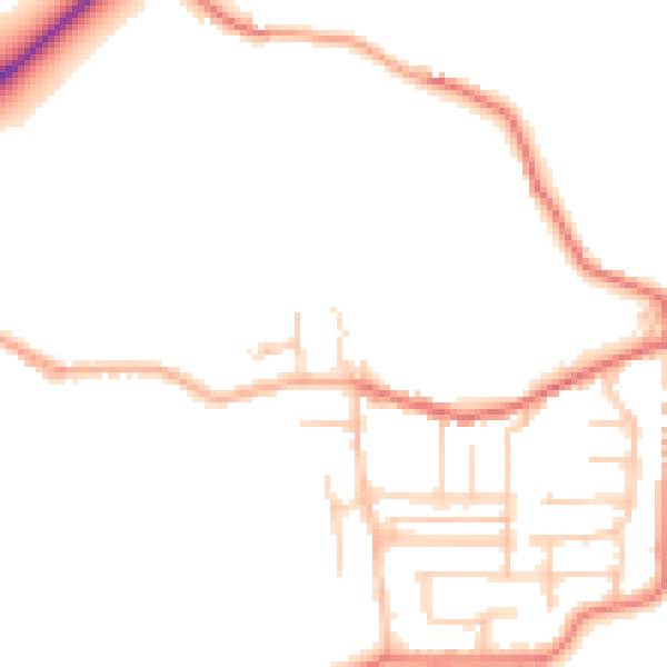 Daytime road noise heatmap for BB2 7RX
