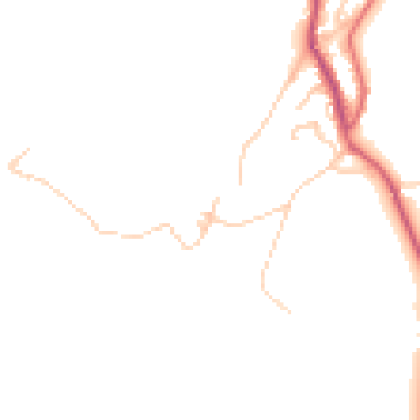 Daytime road noise heatmap for BB4 4AH