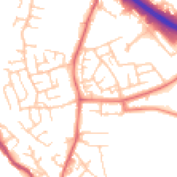 Daytime road noise heatmap for BB4 4AY
