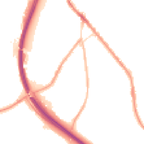Night-time road noise heatmap for BB4 4BN