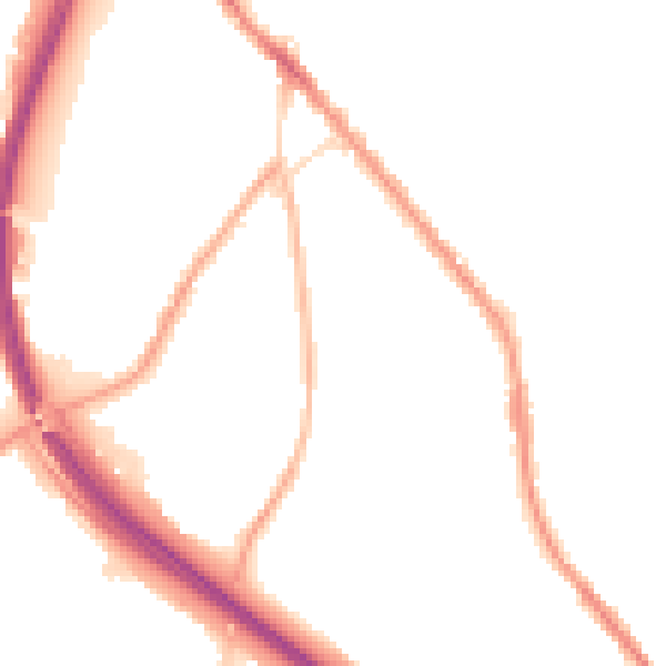 Night-time road noise heatmap for BB4 4BP
