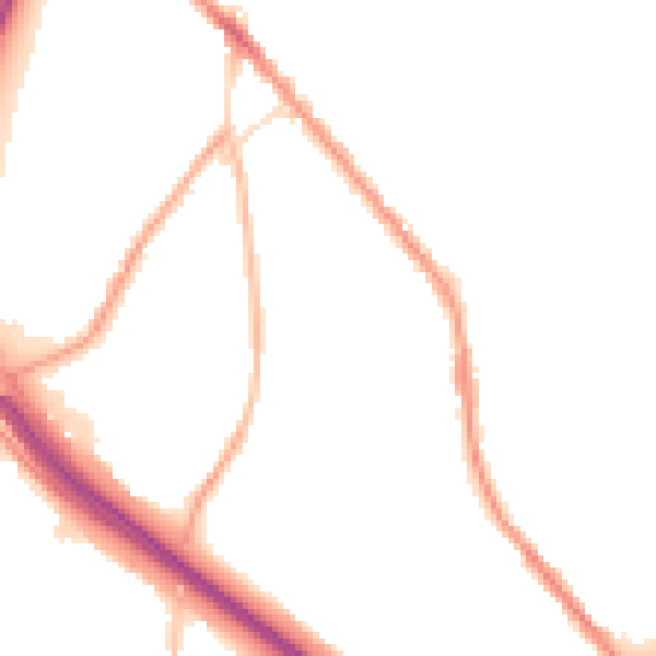 Night-time road noise heatmap for BB4 4BS
