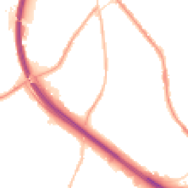 Night-time road noise heatmap for BB4 4BW