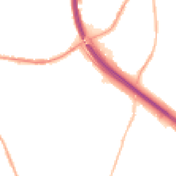 Night-time road noise heatmap for BB4 4BX