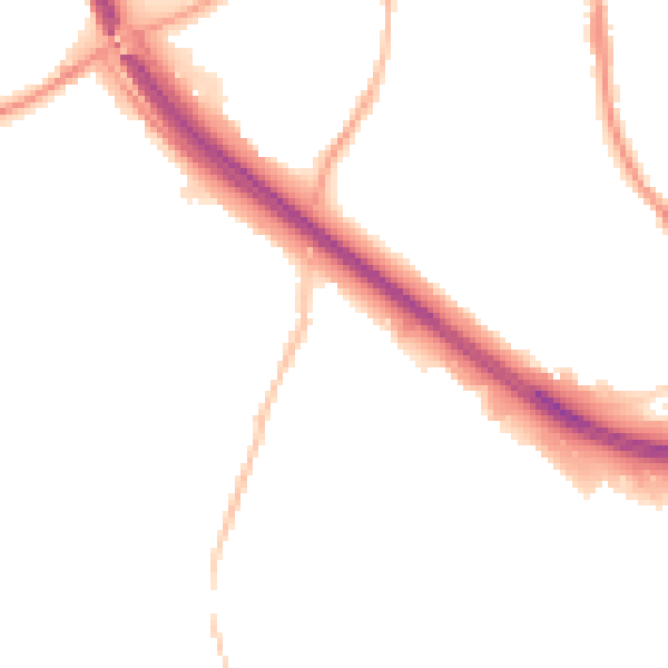 Night-time road noise heatmap for BB4 4DB