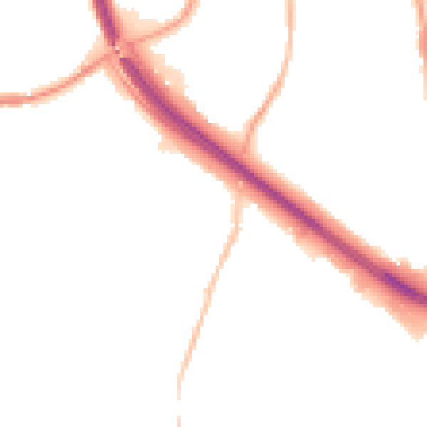 Night-time road noise heatmap for BB4 4DG
