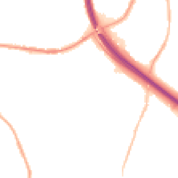 Night-time road noise heatmap for BB4 4DH