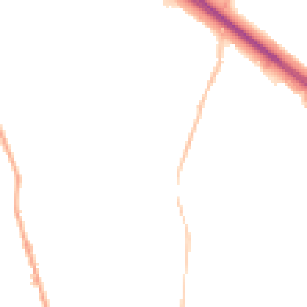 Night-time road noise heatmap for BB4 4JB