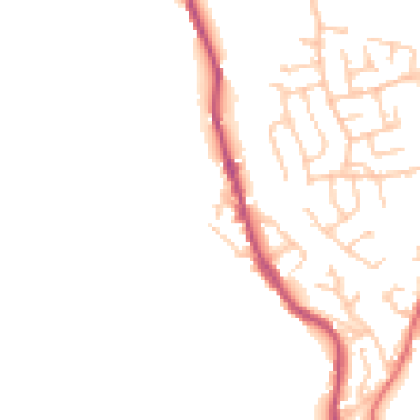 Daytime road noise heatmap for BB4 4NQ