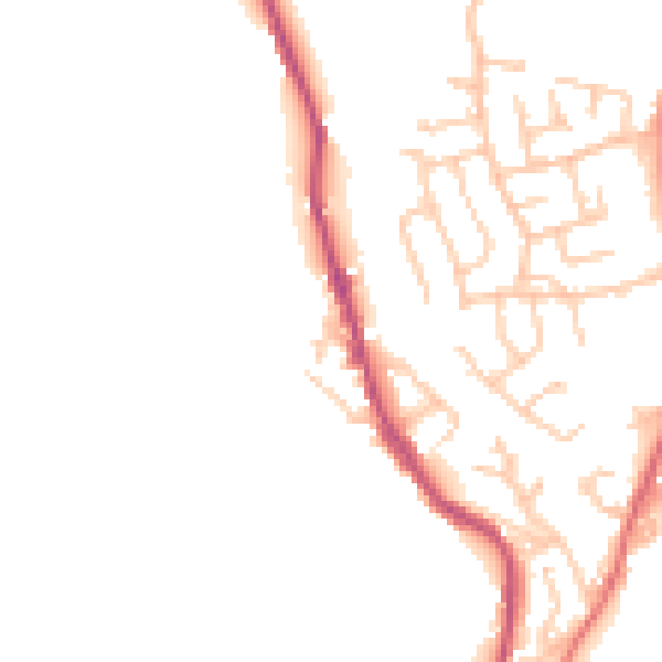 Daytime road noise heatmap for BB4 4NR
