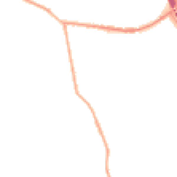 Night-time road noise heatmap for BB4 4QL