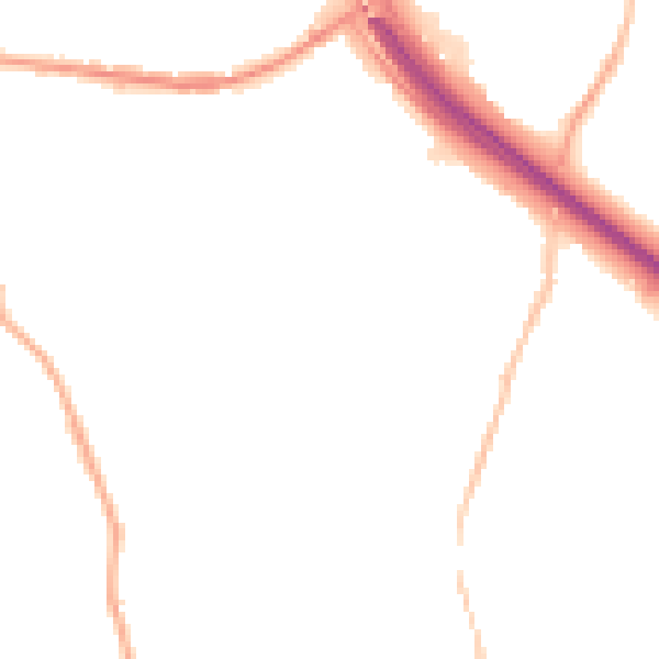 Night-time road noise heatmap for BB4 4RB