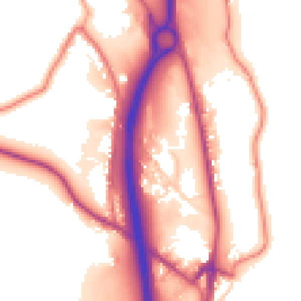 Daytime road noise heatmap for BB4 5BF