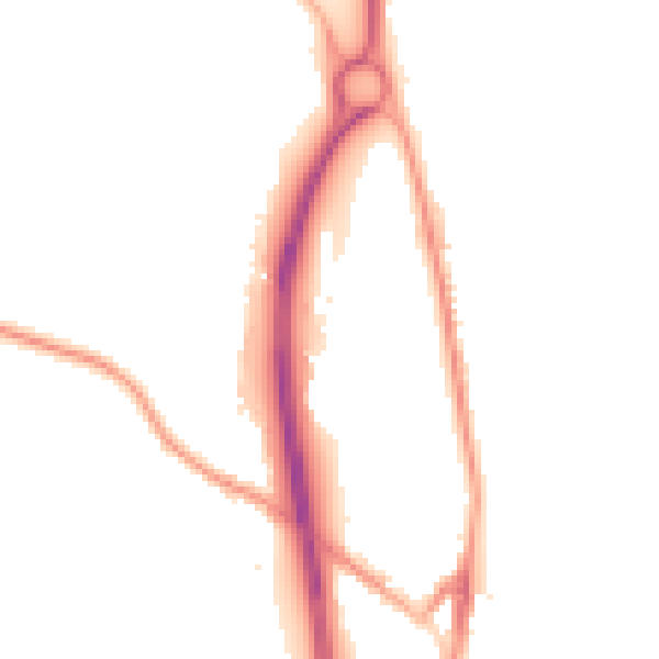 Night-time road noise heatmap for BB4 5BF