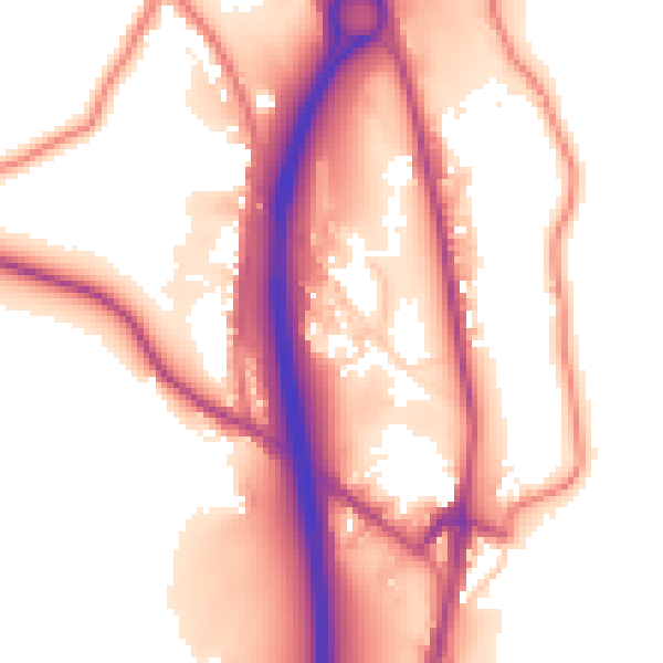 Daytime road noise heatmap for BB4 5BQ