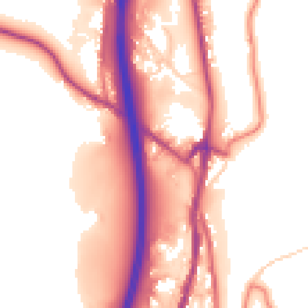 Daytime road noise heatmap for BB4 5BT