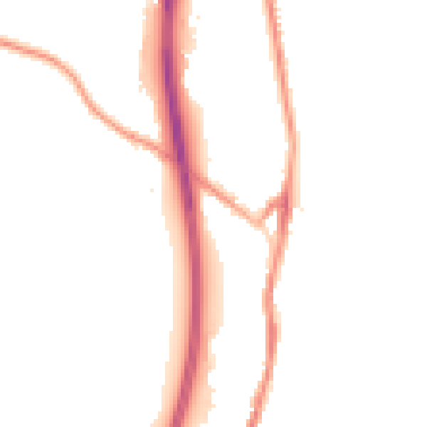 Night-time road noise heatmap for BB4 5BT