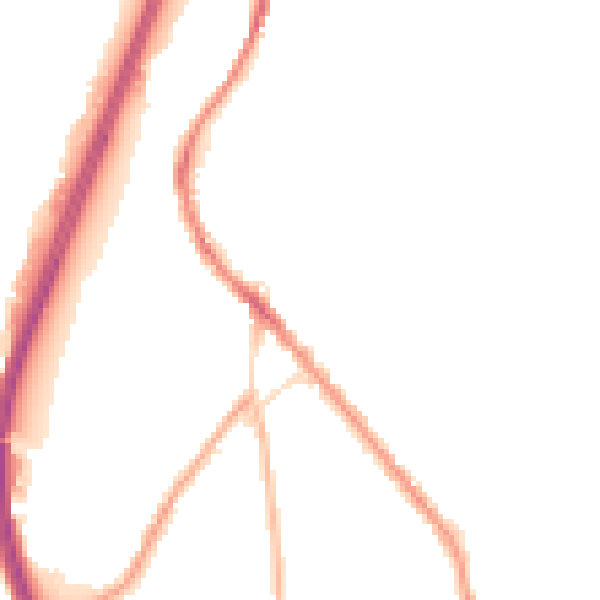 Night-time road noise heatmap for BB4 5LJ