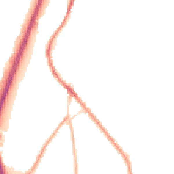 Night-time road noise heatmap for BB4 5LN