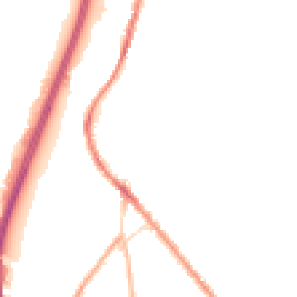 Night-time road noise heatmap for BB4 5PN