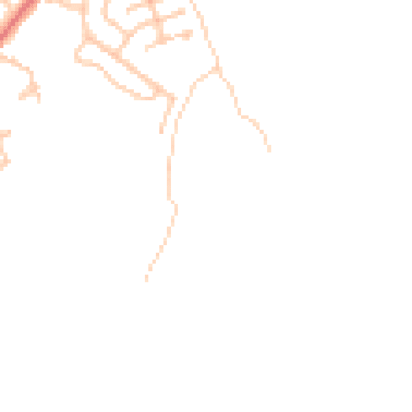 Daytime road noise heatmap for BB4 6HY