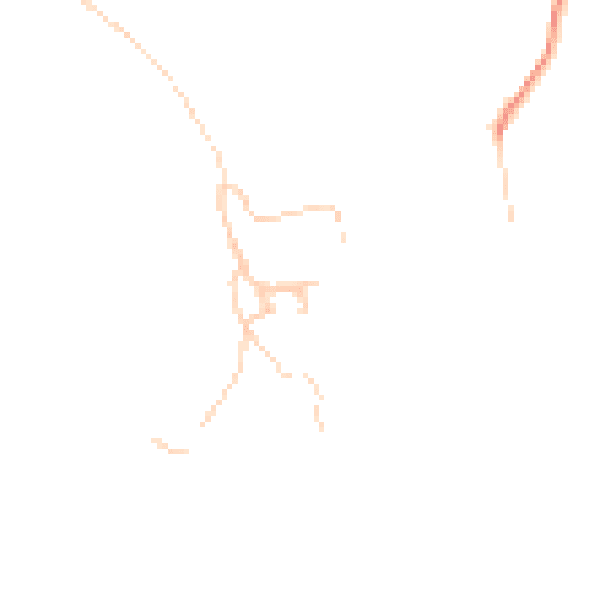 Daytime road noise heatmap for BB4 7FB