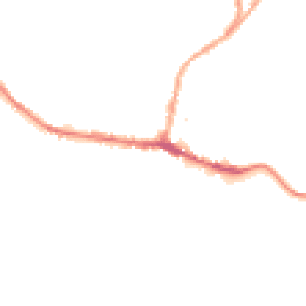 Night-time road noise heatmap for BB4 7HA