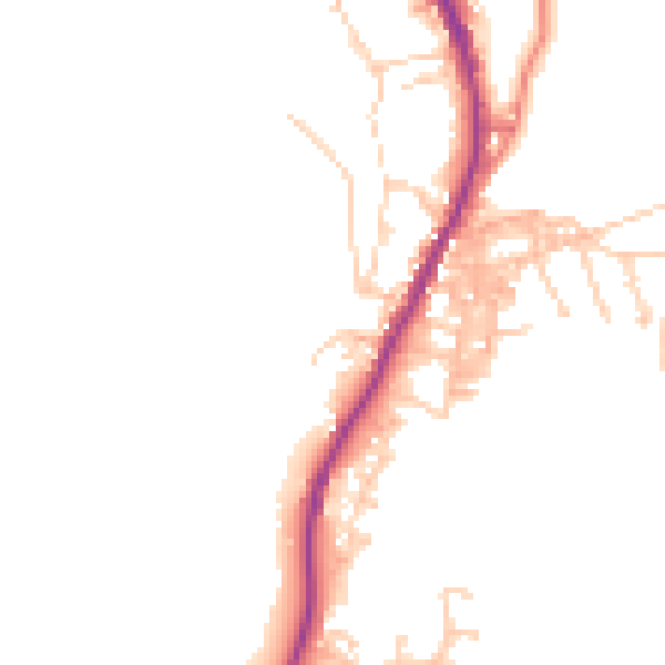 Daytime road noise heatmap for BB4 8AD