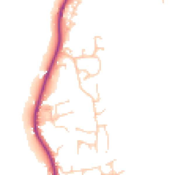 Daytime road noise heatmap for BB4 8AL