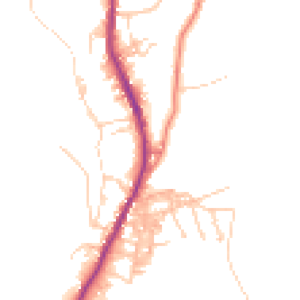 Daytime road noise heatmap for BB4 8AN