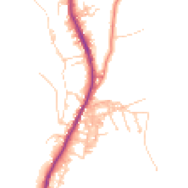 Daytime road noise heatmap for BB4 8AP