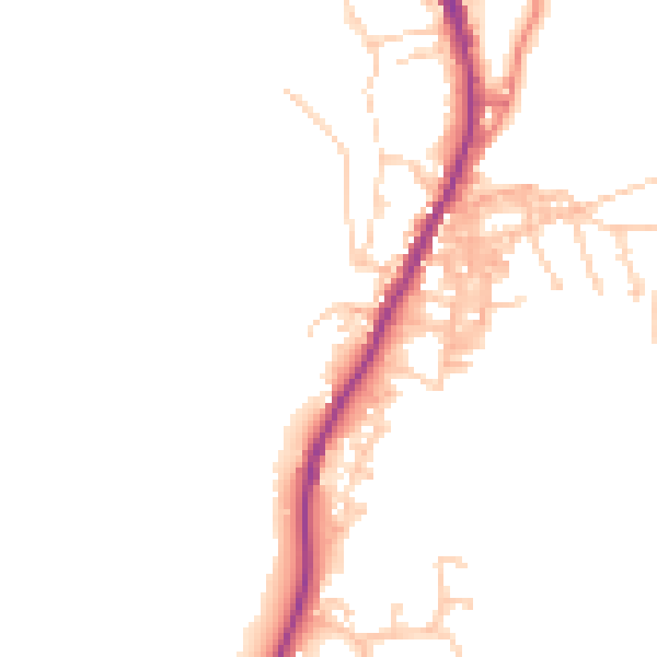 Daytime road noise heatmap for BB4 8AR