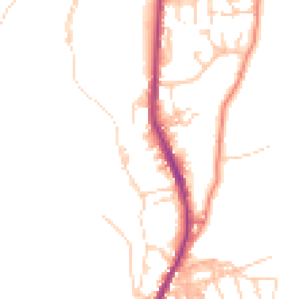 Daytime road noise heatmap for BB4 8BN