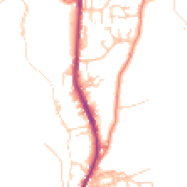 Daytime road noise heatmap for BB4 8BX