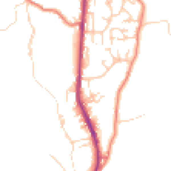 Daytime road noise heatmap for BB4 8BZ