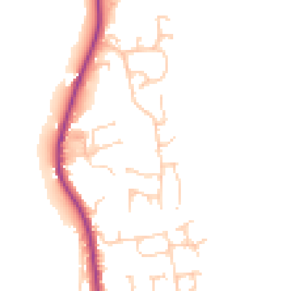 Daytime road noise heatmap for BB4 8DE