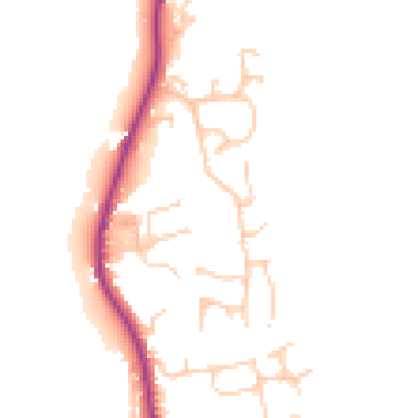 Daytime road noise heatmap for BB4 8DF